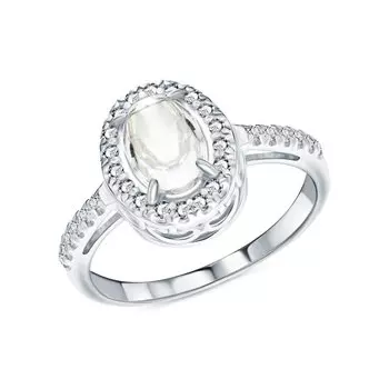 Серебряное кольцо с фианитами