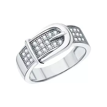 Серебряное кольцо с фианитами