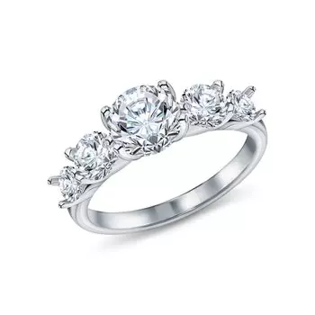 Серебряное кольцо с фианитами