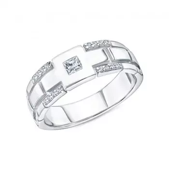 Серебряное кольцо с фианитами