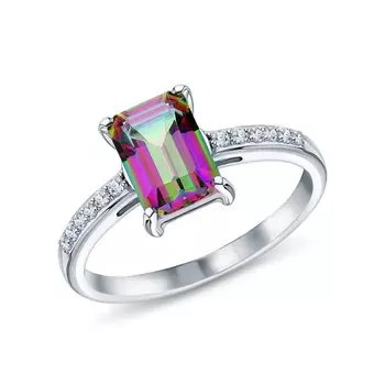 Серебряное кольцо с фианитами