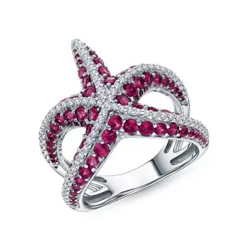 Серебряное кольцо с фианитами