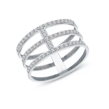 Серебряное кольцо с фианитами