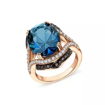 Серебряное кольцо с фианитами