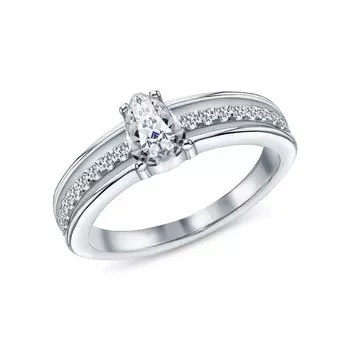 Серебряное кольцо с фианитами