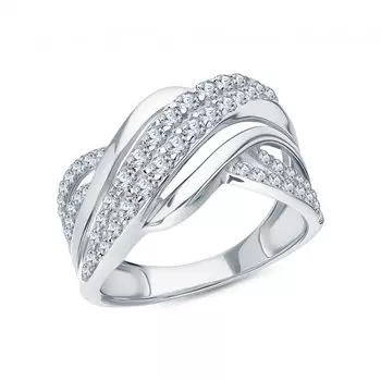 Серебряное кольцо с фианитами