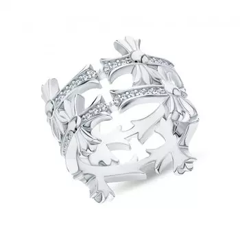 Серебряное кольцо с фианитами