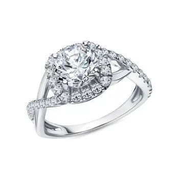 Серебряное кольцо с фианитами