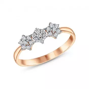 Серебряное кольцо с фианитами