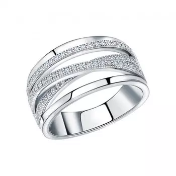 Серебряное кольцо с фианитами