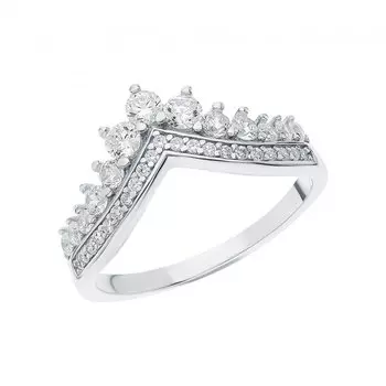 Серебряное кольцо с фианитами