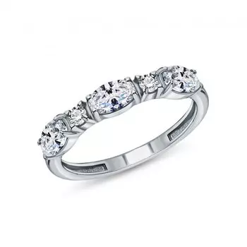 Серебряное кольцо с фианитами