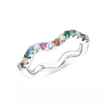 Серебряное кольцо с фианитами