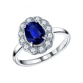 Серебряное кольцо с фианитами