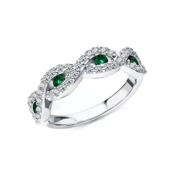 Серебряное кольцо с фианитами