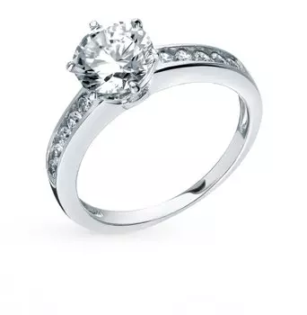 Серебряное кольцо с фианитами