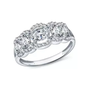 Серебряное кольцо с фианитами