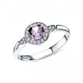 Серебряное кольцо с фианитами