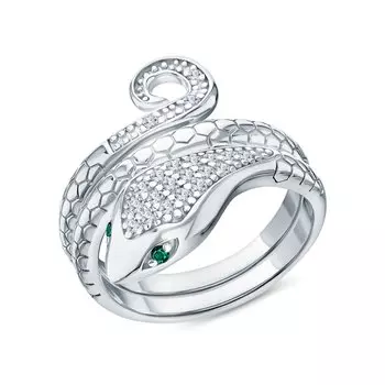 Серебряное кольцо с фианитами