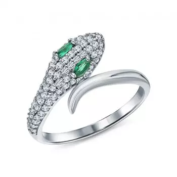 Серебряное кольцо с фианитами