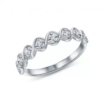 Серебряное кольцо с фианитами