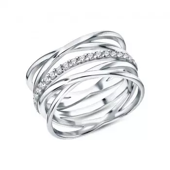 Серебряное кольцо с фианитами