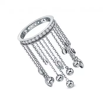 Серебряное кольцо с фианитами