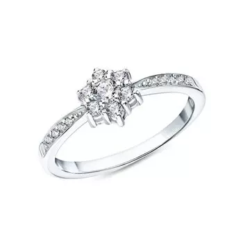 Серебряное кольцо с фианитами