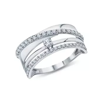 Серебряное кольцо с фианитами