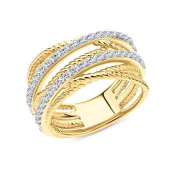 Серебряное кольцо с фианитами