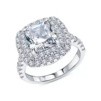 Серебряное кольцо с фианитами