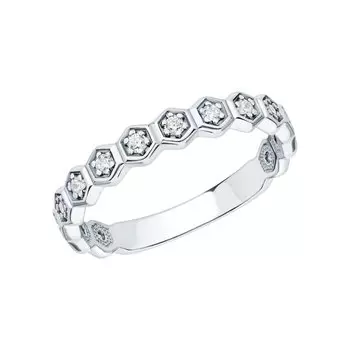Серебряное кольцо с фианитами