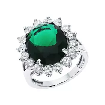 Серебряное кольцо с фианитами