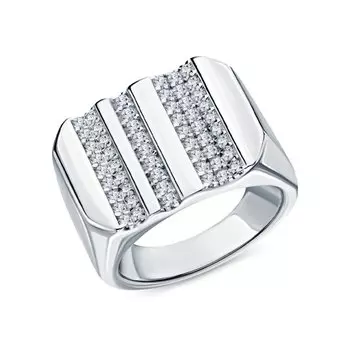 Серебряное кольцо с фианитами