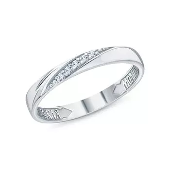 Серебряное кольцо с фианитами