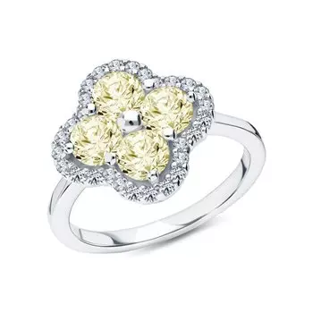 Серебряное кольцо с фианитами