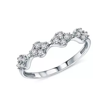Серебряное кольцо с фианитами