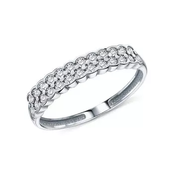 Серебряное кольцо с фианитами