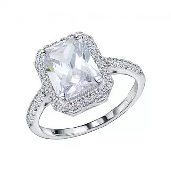 Серебряное кольцо с фианитами