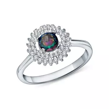 Серебряное кольцо с фианитами