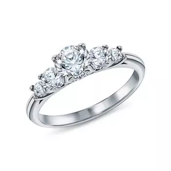 Серебряное кольцо с фианитами