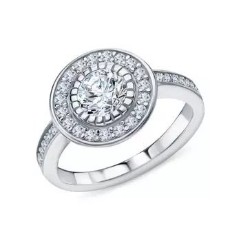 Серебряное кольцо с фианитами