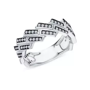 Серебряное кольцо с фианитами