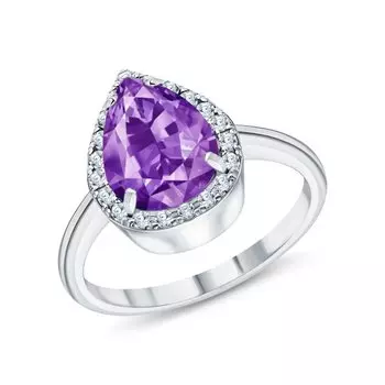 Серебряное кольцо с фианитами