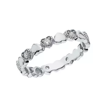 Серебряное кольцо с фианитами