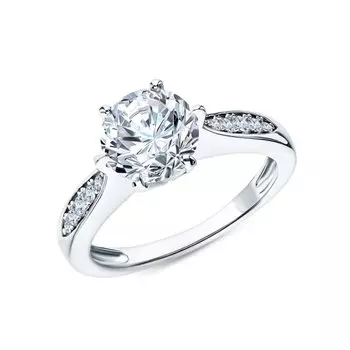 Серебряное кольцо с фианитами