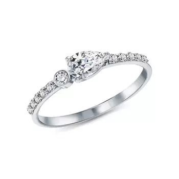 Серебряное кольцо с фианитами