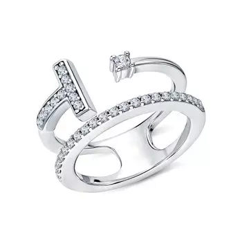 Серебряное кольцо с фианитами
