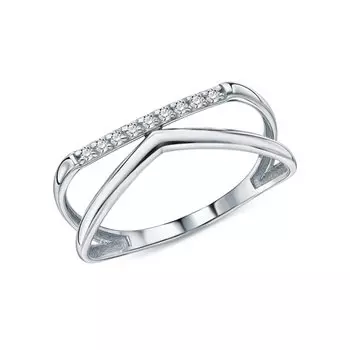 Серебряное кольцо с фианитами