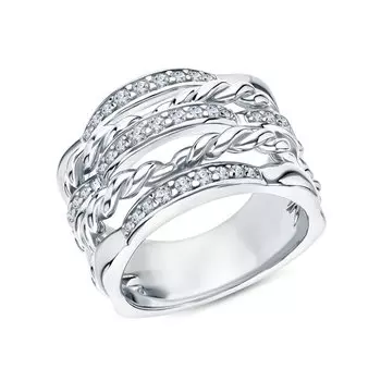 Серебряное кольцо с фианитами